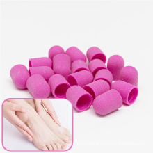 Nail art tools cap abrasive block for pedicure drill polishing accessories